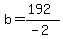 b=%28192%29%2F%28-2%29