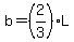 b=%282%2F3%29L
