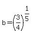 b=%283%2F4%29%5E%281%2F5%29%5E%22%22