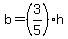 b=%283%2F5%29h