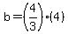 b=%284%2F3%29%284%29