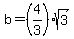 b=%284%2F3%29sqrt%283%29