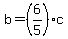 b=%286%2F5%29c