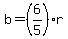 b=%286%2F5%29r