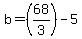 b=%2868%2F3%29-5