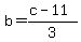 b=%28c-11%29%2F3