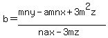 b=%28mny-amnx%2B3m%5E2z%29%2F%28nax-3mz%29