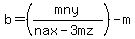 b=+%28mny%2F%28nax-3mz%29%29-m