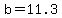 b=+11.3