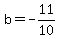 b=-11%2F10