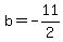 b=-11%2F2