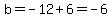 b=-12%2B6=-6
