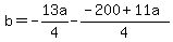 b=-13a%2F4-%28-200%2B11a%29%2F4