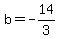 b=-14%2F3
