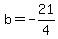 b=-21%2F4