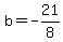 b=-21%2F8
