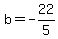 b=-22%2F5