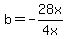 b=-28x%2F%224+x%22