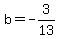 b=-3%2F13