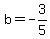 b=-3%2F5
