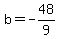 b=-48%2F9
