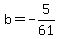 b=-5%2F61