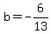 b=-6%2F13