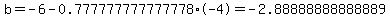 b=-6-0.777777777777778%2A-4+=+-2.88888888888889
