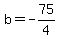 b=-75%2F4