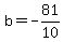 b=-81%2F10