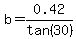 b=0.42%2Ftan%2830%29