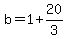 b=1%2B20%2F3