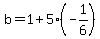 b=1%2B5%28-1%2F6%29