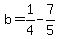b=1%2F4-7%2F5