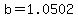 b=1.0502