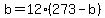 b=12%28273-b%29