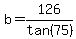b=126%2Ftan%2875%29