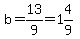 b=13%2F9=1%264%2F9