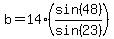 b=14%28sin%2848%29%2Fsin%2823%29%29