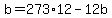 b=273%2A12-12b