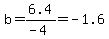 b=6.4%2F%28-4%29=-1.6