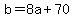 b=8a%2B70
