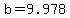 b=9.978