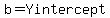 b=Yintercept