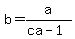 b=a%2F%28ca-1%29