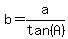 b=a%2Ftan%28A%29