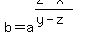 b=a%5E%28%28z-x%29%2F%28y-z%29%29