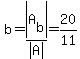 b=abs%28A%5Bb%5D%29%2Fabs%28A%29=20%2F11