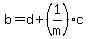 b=d%2B%281%2Fm%29c