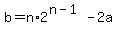 b=n%2A2%5E%28n-1%29-2a